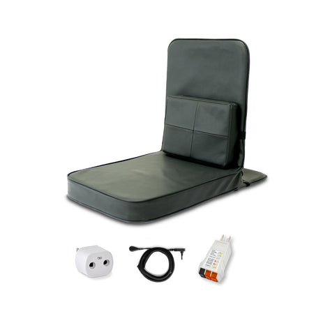 The Large Portable Relaxation BackJack Chair Kit comes with one grounded chair, one U.S. Safety Adapter, one Coil Cord, and one Outlet Checker to be grounded at home or outside. (4372506247281)