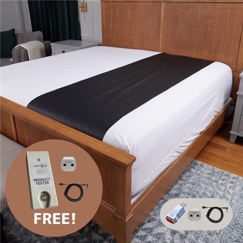 Earthing Sleep Mat with Free Product Tester for grounding at home while you sleep