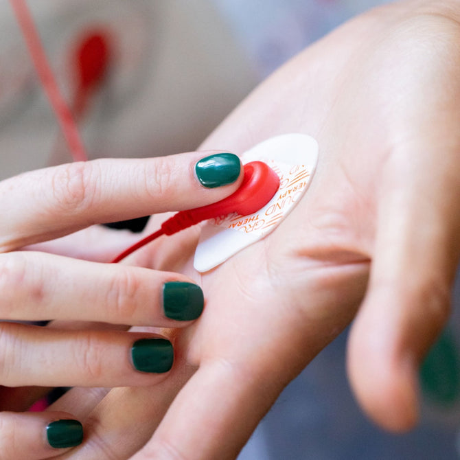  
                                    Attach an Earthing Coil Cord to the Ground Therapy Patch on the palm of your hand to connect to the earth's healing electrons. (1903490760817) 
                                
                                