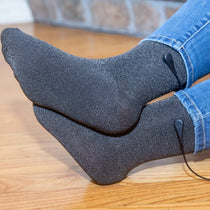 
                                    Absorbing the earth's electrons for grounding through Earthing Grounded Socks. (6636475973745) 
                                
                                